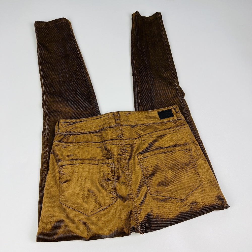 Paige Hoxton Ultra Skinny Chestnut Brown Cotton Blend Corduroy Pants Womens 26 - Picture 8 of 9